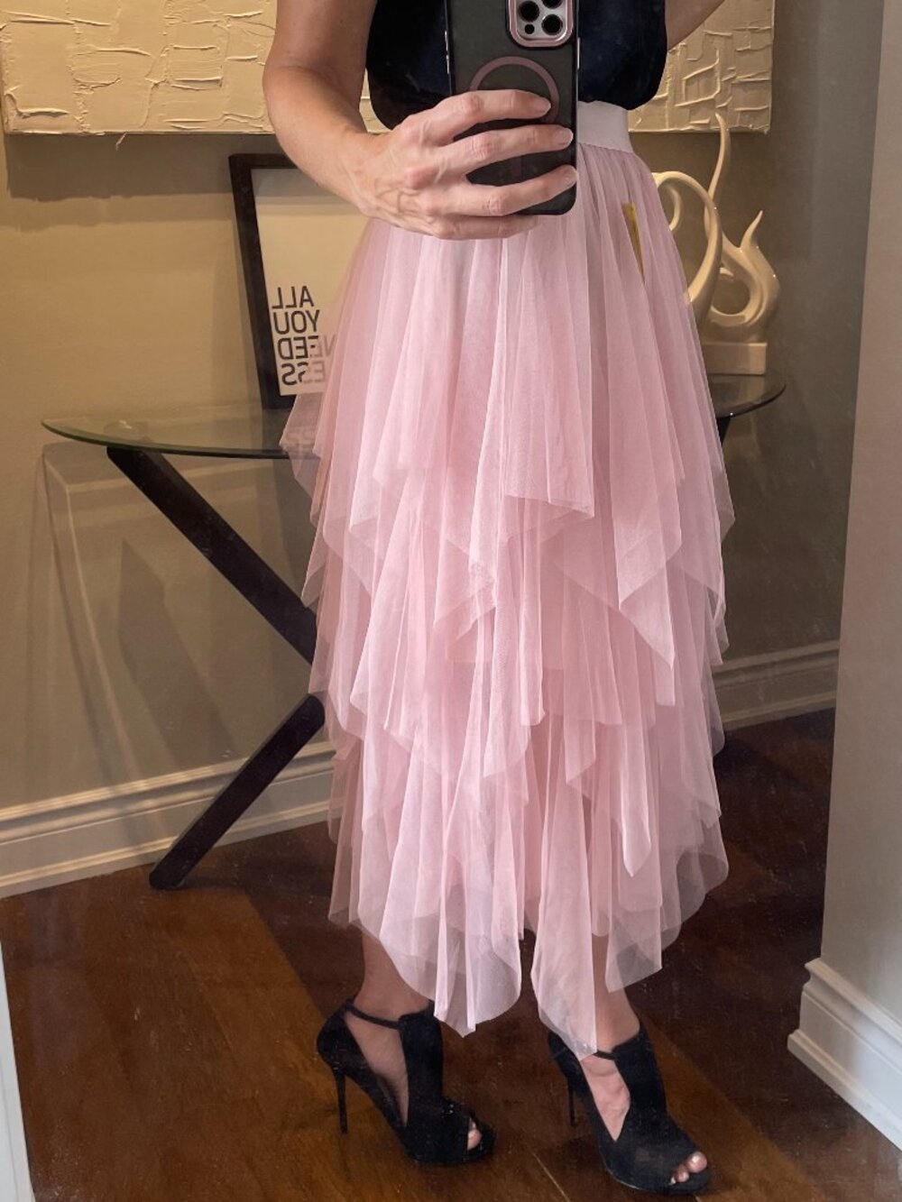 Pink Tulle Tiered Handkerchief Skirt | Balletcore 🎀